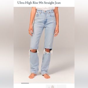Abercrombie ultra high rise, 90s straight jeans